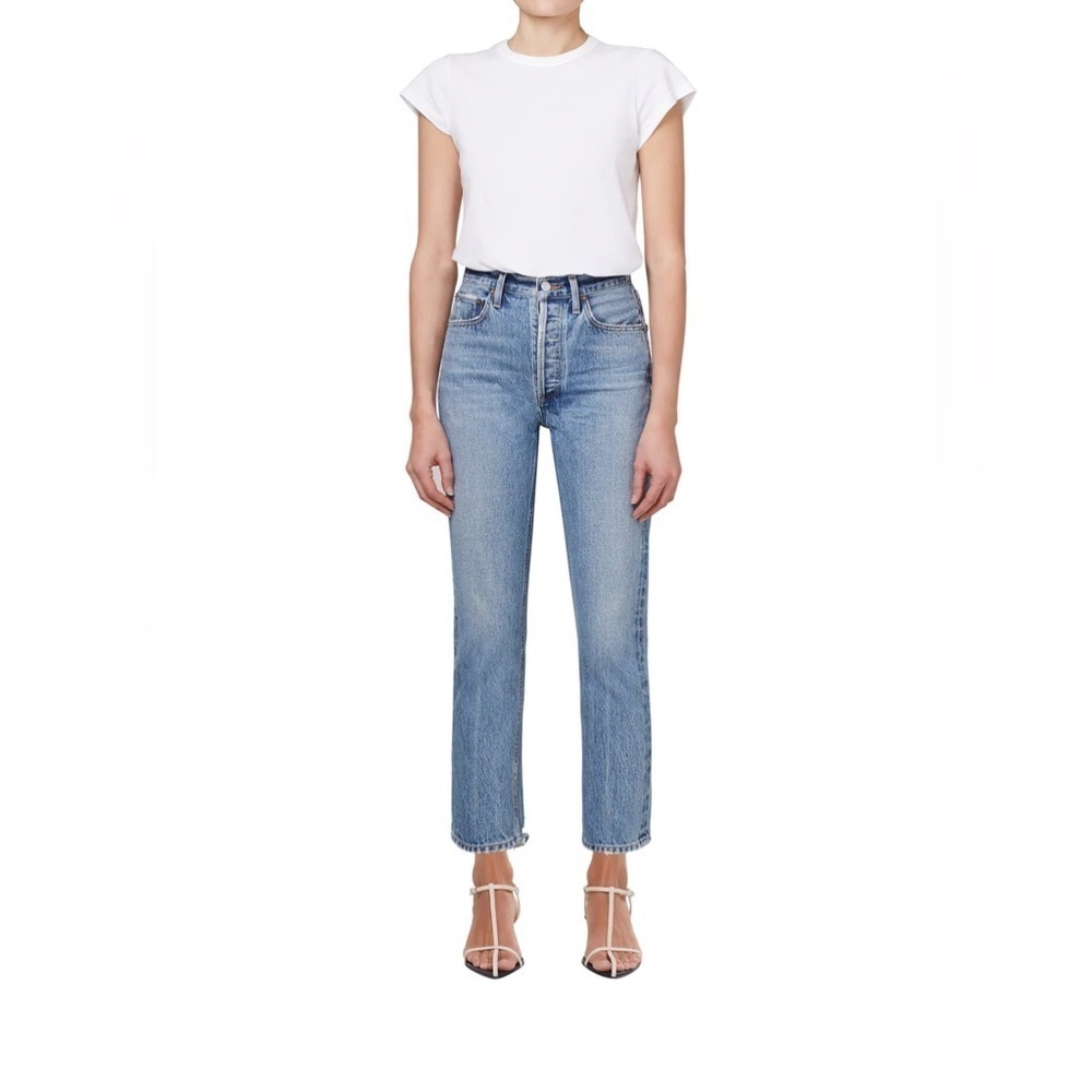 AGOLDE Riley Crop High-Rise Jean in Emulsion